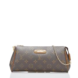 Louis Vuitton-Louis Vuitton  Monogram Eva Pochette With Strap Canvas Shoulder Bag N55213 in Good condition-Brown