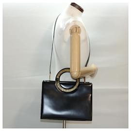 Céline-CELINE Hand Bag Leather 2way Black Auth 40458a-Black