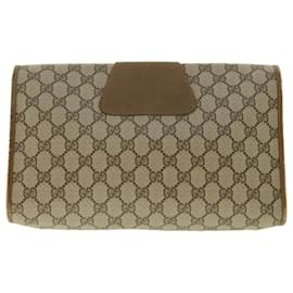 Gucci-GUCCI GG Canvas Web Sherry Line Clutch Bag Beige Red Green 89.01.031 Auth uy099-Red,Beige,Green