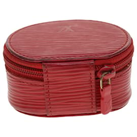 Louis Vuitton-LOUIS VUITTON Epi Ecrin Bijoux 8 Jewelry Box Red M48227 LV Auth 40399-Red