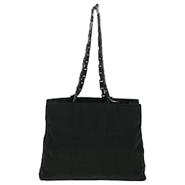 Prada-PRADA Shoulder Bag Nylon Black Auth ar9231-Black