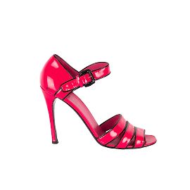 Sandales à talons rose vif Prada Rose