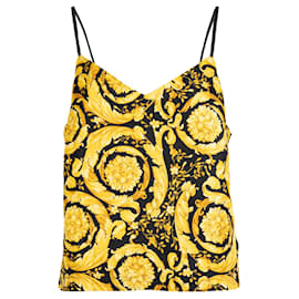 Versace-Versace Silk Baroque Print Tank Top-Other