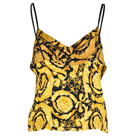 Versace-Versace Silk Baroque Print Tank Top-Other