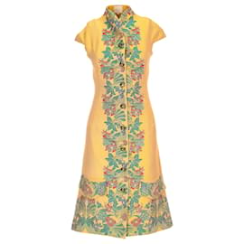 Vivienne Westwood-Vivienne Westwood Vintage-Jacquard-Kleid-Gelb