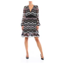 Diane Von Furstenberg Robe Lizbeth en soie DvF Noir Multicolore