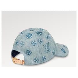 Louis Vuitton-Kappe aus gewaschenem LV-Monogramm-Denim-Blau