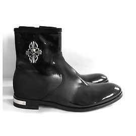 Philipp Plein Ombre-Lederstiefel Schwarz