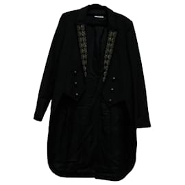 Saint Laurent-Saint Laurent Embroidered Tuxedo Jacket in Black Wool-Black
