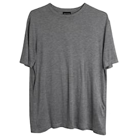 Giorgio Armani-Giorgio Armani Crewneck T-Shirt in Grey Viscose-Grey