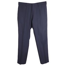 Burberry Tailored Trousers in Navy Wool Blue Navy blue
