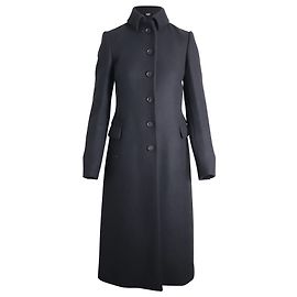 Abrigo largo Salvatore Ferragamo de lana negra Negro
