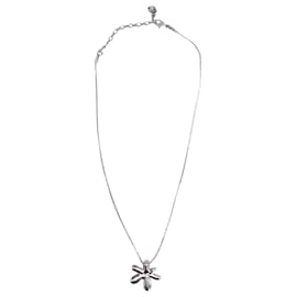 Swarovski-Swarovski Abby Flower Crystal Necklace in Silver Metal-Silvery,Metallic