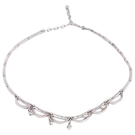 Swarovski-Swarovski Princess Heart Paved Necklace in Silver Metal-Silvery