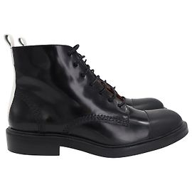 Botins Joseph com cadarço em couro de bezerro preto Preto