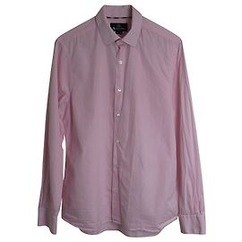 Camicia Classica Aquascutum in Cotone Rosa Rosa