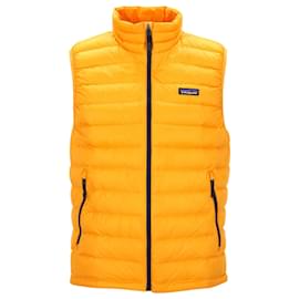 Autre Marque-Patagonia Quilted Down Vest in Yellow Polyamide-Yellow