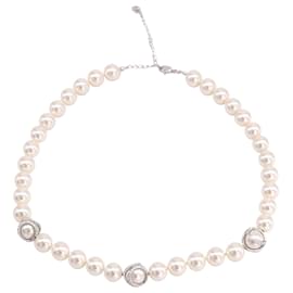 Swarovski-Swarovski Nude Allround-Halskette in weißer Perle-Weiß
