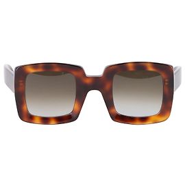 Marni Oversized Square Frame Tortoiseshell Sunglasses in Brown Acetate Other
