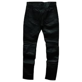 Saint Laurent-Saint Laurent Multi-Zip Pants in Black Leather-Black