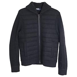 Polo Ralph Lauren-Polo Ralph Lauren Quilted Knit Jacket in Grey Wool-Grey