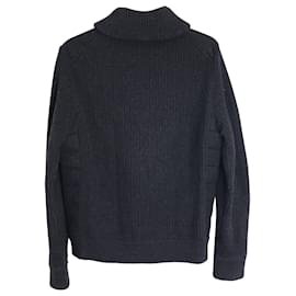 Polo Ralph Lauren-Polo Ralph Lauren Quilted Knit Jacket in Grey Wool-Grey
