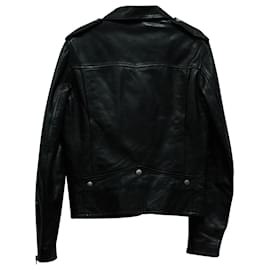 Saint Laurent-Saint Laurent Biker Jacket in Black Lambskin Leather-Black