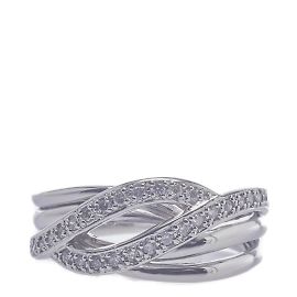 & Other Stories Platin-Diamant-Ring Silber