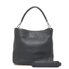 Fendi-Sac besace Anna Selleria 8BT218-Noir