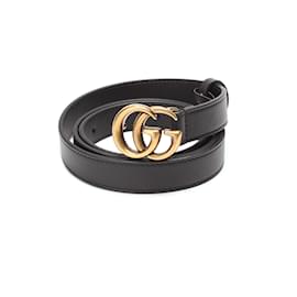 Gucci-GG Marmont Leather Belt-Black