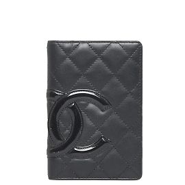 Chanel Cambon Quilted Leather Agenda Cover Black