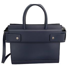 Givenchy Horizon  Medium Navy Blue Leather Tote Bag Navy blue