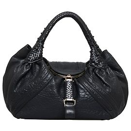 Fendi Black Spy Leather Bag Black