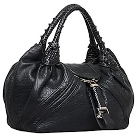 Fendi-Fendi Black Spy Leather Bag-Black