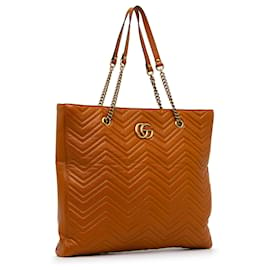 Gucci-Gucci Orange GG Marmont Tote Bag-Orange