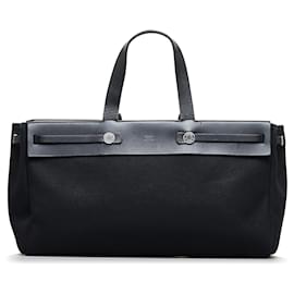 Hermès-Hermes Black Herbag Cabas-Black