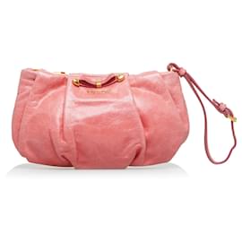 Prada-Prada Pink Leather Clutch Bag-Pink