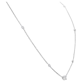 inconnue-White gold and diamond necklace.-Other