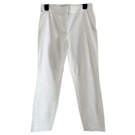 Diane Von Furstenberg DvF Gwennifer Due pantaloni testurizzati bianchi Bianco