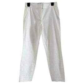 Diane Von Furstenberg-DvF Gwennifer Due pantaloni testurizzati bianchi-Bianco