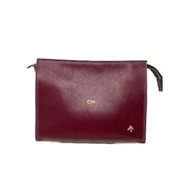 Autre Marque-MANU ATELIER  Clutch bags T.  Leather-Dark red