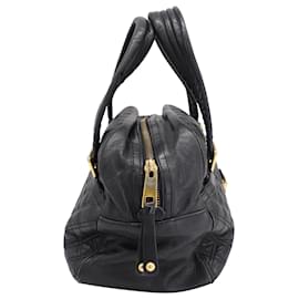 Marc Jacobs-Marc Jacobs Ursula Quilted Bowler Bag in Black Leather-Black