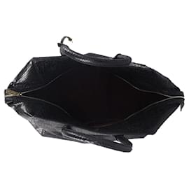 Stella Mc Cartney-Stella McCartney Python-Print Cavendish Boston Tote Bag in Black Faux Leather-Black