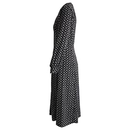 Michael Kors-Michael Kors Robe mi-longue en crêpe de Chine en polyester noir-Autre