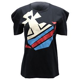 Camiseta de algodón negro con logo estampado de Vivienne Westwood Negro