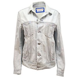 Acne Studios Blå Konst Lamp Denim Jacket in Light Blue Cotton Blue