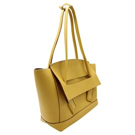 Bottega Veneta-Bottega Veneta Arco Medium Bag in Yellow Leather-Yellow