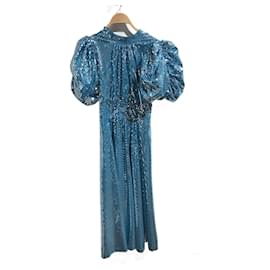 Autre Marque-ROTATION Robes T.International M Polyester-Bleu