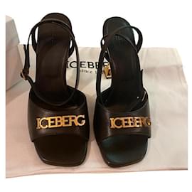 Iceberg-Sandals-Black,Golden