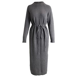 Theory Melange Midikleid aus grauem Kaschmir Grau